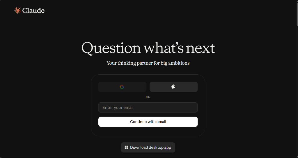 Step 3: Claude Code Sign-In Interface