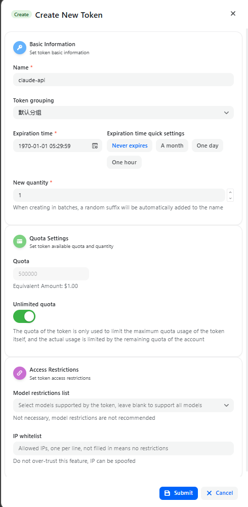 Step 5: Create New Token Modal